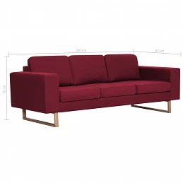 Acquista Divano a 3 Posti in Tessuto Rosso Vino con riferimento GHV-281394 della ditta GARDENHOME
