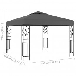 Acquista Gazebo 3x3 m Antracite con riferimento GHV-47946 della ditta GARDENHOME