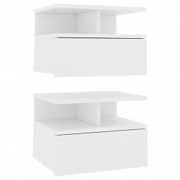 Acquista Comodini Pensili 2 pz Bianco 40x31x27 cm in Truciolato con riferimento GHV-800406 della ditta GARDENHOME