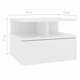 Acquista Comodini Pensili 2 pz Bianco 40x31x27 cm in Truciolato con riferimento GHV-800406 della ditta GARDENHOME