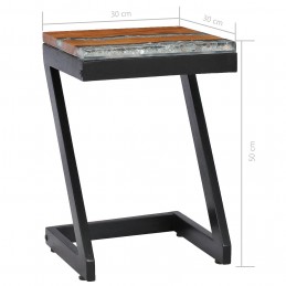 Acquista Tavolino da Caffè 30x30x50 cm Legno Massello Teak e Poliresina con riferimento GHV-281649 della ditta GARDENHOME