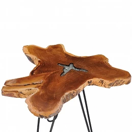 Acquista Tavolino da Caffè 70x45 cm Legno Massello Teak e Poliresina con riferimento GHV-281651 della ditta GARDENHOME