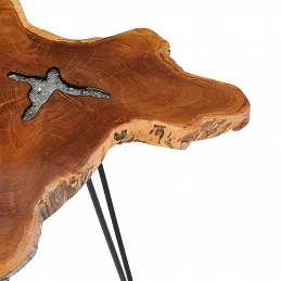Acquista Tavolino da Caffè 70x45 cm Legno Massello Teak e Poliresina con riferimento GHV-281651 della ditta GARDENHOME