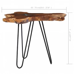 Acquista Tavolino da Caffè 70x45 cm Legno Massello Teak e Poliresina con riferimento GHV-281651 della ditta GARDENHOME