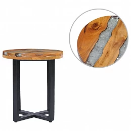 Acquista Tavolino da Caffè 40x45 cm Legno Massello Teak e Poliresina con riferimento GHV-281652 della ditta GARDENHOME