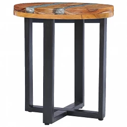 Acquista Tavolino da Caffè 40x45 cm Legno Massello Teak e Poliresina con riferimento GHV-281652 della ditta GARDENHOME