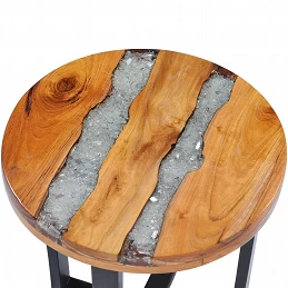 Acquista Tavolino da Caffè 40x45 cm Legno Massello Teak e Poliresina con riferimento GHV-281652 della ditta GARDENHOME