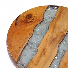 Acquista Tavolino da Caffè 40x45 cm Legno Massello Teak e Poliresina con riferimento GHV-281652 della ditta GARDENHOME