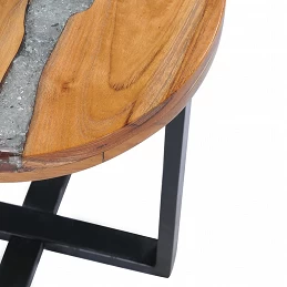 Acquista Tavolino da Caffè 40x45 cm Legno Massello Teak e Poliresina con riferimento GHV-281652 della ditta GARDENHOME