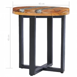 Acquista Tavolino da Caffè 40x45 cm Legno Massello Teak e Poliresina con riferimento GHV-281652 della ditta GARDENHOME