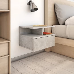 Acquista Comodino Pensile Grigio Calcestruzzo 40x31x27 cm in Truciolato con riferimento GHV-800413 della ditta GARDENHOME