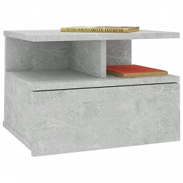Acquista Comodino Pensile Grigio Calcestruzzo 40x31x27 cm in Truciolato con riferimento GHV-800413 della ditta GARDENHOME