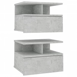 Acquista Comodini Pensili 2 pz Grigio Calcestruzzo 40x31x27cm Truciolato con riferimento GHV-800414 della ditta GARDENHOME