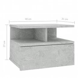 Acquista Comodini Pensili 2 pz Grigio Calcestruzzo 40x31x27cm Truciolato con riferimento GHV-800414 della ditta GARDENHOME