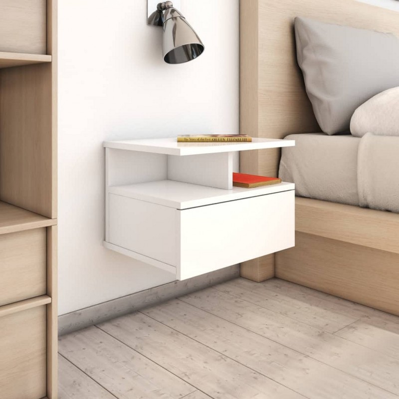 Acquista Comodini Pensili 2 pz Bianco Lucido 40x31x27 cm in Truciolato con riferimento GHV-800418 della ditta GARDENHOME