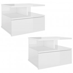 Acquista Comodini Pensili 2 pz Bianco Lucido 40x31x27 cm in Truciolato con riferimento GHV-800418 della ditta GARDENHOME