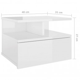 Acquista Comodini Pensili 2 pz Bianco Lucido 40x31x27 cm in Truciolato con riferimento GHV-800418 della ditta GARDENHOME