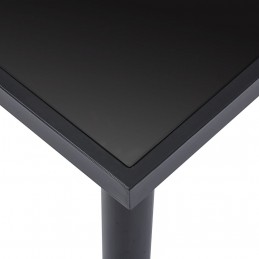 Acquista Tavolo da Pranzo Nero 160x80x75 cm in Vetro Temperato con riferimento GHV-281854 della ditta GARDENHOME