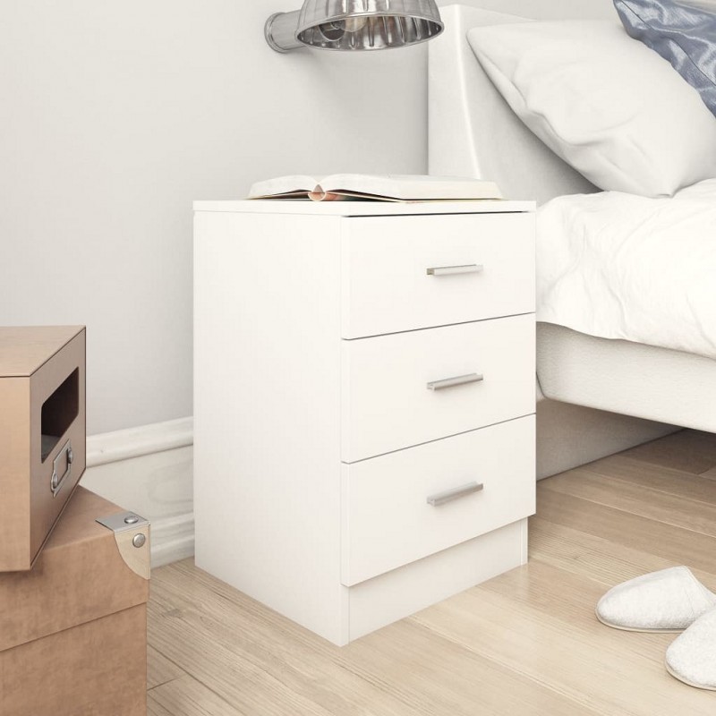 Acquista Comodino Bianco 38x35x56 cm in Legno Ingegnerizzato con riferimento GHV-800450 della ditta GARDENHOME