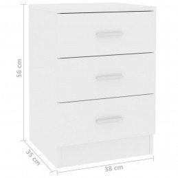 Acquista Comodino Bianco 38x35x56 cm in Legno Ingegnerizzato con riferimento GHV-800450 della ditta GARDENHOME