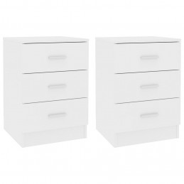 Acquista Comodini 2 pz Bianco 38x35x56 cm in Legno Ingegnerizzato con riferimento GHV-800451 della ditta GARDENHOME