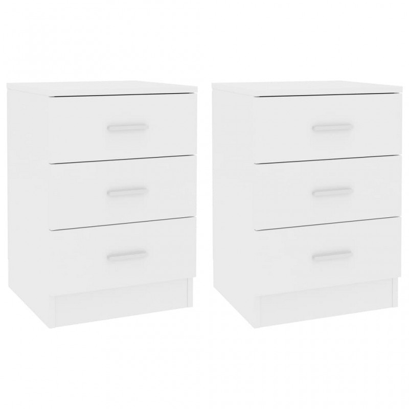 Acquista Comodini 2 pz Bianco 38x35x56 cm in Legno Ingegnerizzato con riferimento GHV-800451 della ditta GARDENHOME
