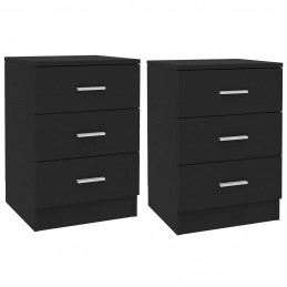 Acquista Comodini 2 pz Nero 38x35x56 cm in Truciolato con riferimento GHV-800453 della ditta GARDENHOME