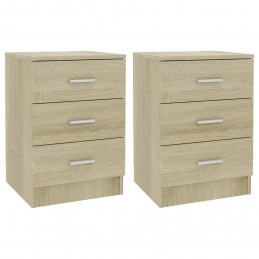 Acquista Comodini 2 pz Rovere Sonoma 38x35x56 cm in Truciolato con riferimento GHV-800457 della ditta GARDENHOME