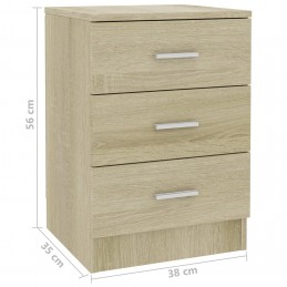 Acquista Comodini 2 pz Rovere Sonoma 38x35x56 cm in Truciolato con riferimento GHV-800457 della ditta GARDENHOME
