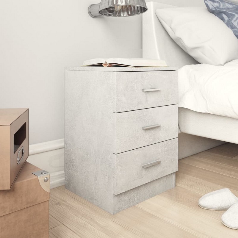 Acquista Comodino Grigio Cemento 38x35x56 cm in Truciolato con riferimento GHV-800458 della ditta GARDENHOME