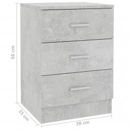 Acquista Comodino Grigio Cemento 38x35x56 cm in Truciolato con riferimento GHV-800458 della ditta GARDENHOME