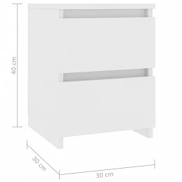 Acquista Comodino Bianco 30x30x40 cm Legno Ingegnerizzato con riferimento GHV-800513 della ditta GARDENHOME