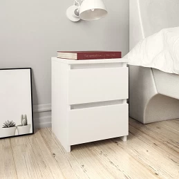 Acquista Comodini 2 pz Bianco 30x30x40 cm in Legno Ingegnerizzato con riferimento GHV-800514 della ditta GARDENHOME