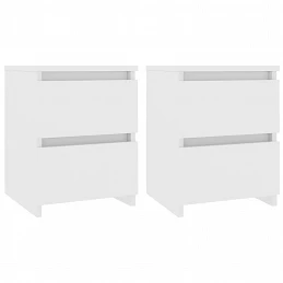 Acquista Comodini 2 pz Bianco 30x30x40 cm in Legno Ingegnerizzato con riferimento GHV-800514 della ditta GARDENHOME