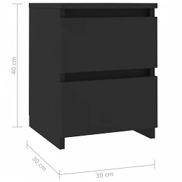 Acquista Comodini Neri 2 pz 30x30x40 cm in Truciolato con riferimento GHV-800516 della ditta GARDENHOME