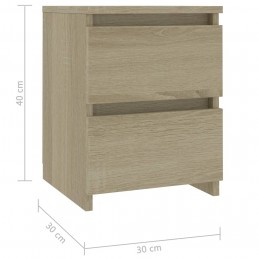 Acquista Comodino Rovere Sonoma 30x30x40 cm in Truciolato con riferimento GHV-800519 della ditta GARDENHOME