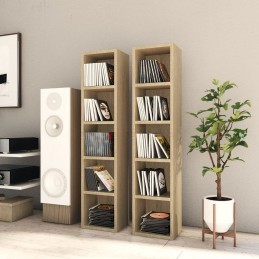 Acquista Scaffali Porta CD 2 pz Rovere Sonoma 21x16x93,5cm in Truciolato con riferimento GHV-802699 della ditta GARDENHOME