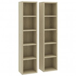 Acquista Scaffali Porta CD 2 pz Rovere Sonoma 21x16x93,5cm in Truciolato con riferimento GHV-802699 della ditta GARDENHOME