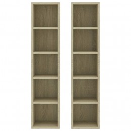 Acquista Scaffali Porta CD 2 pz Rovere Sonoma 21x16x93,5cm in Truciolato con riferimento GHV-802699 della ditta GARDENHOME