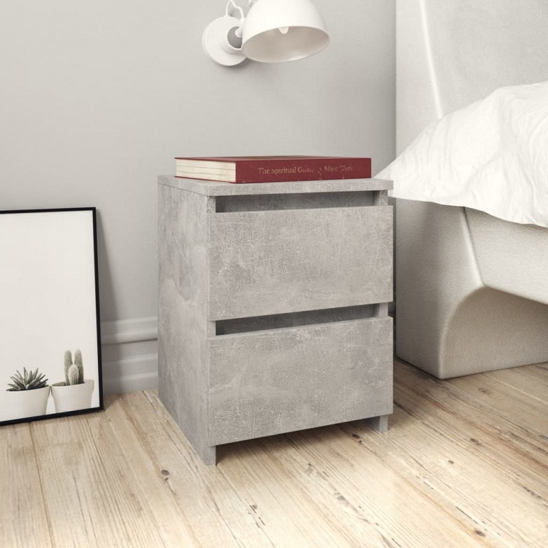 Acquista Comodini Grigio Cemento 2 pz 30x30x40 cm in Truciolato con riferimento GHV-800522 della ditta GARDENHOME