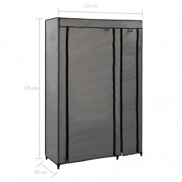 Acquista 282423 Folding Wardrobe Grey 110x45x175 cm Fabric con riferimento GHV-282423 della ditta GARDENHOME