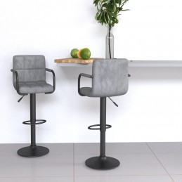 Acquista Sgabelli da Bar 2 pz Grigio Chiaro in Velluto con riferimento GHV-334659 della ditta GARDENHOME