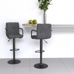 Acquista Sgabelli da Bar 2 pz Grigio Scuro in Velluto con riferimento GHV-334660 della ditta GARDENHOME