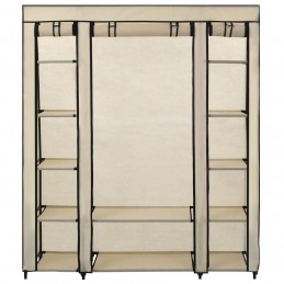Acquista Armadio con Scomparti e Aste Crema 150x45x176 cm in Tessuto con riferimento GHV-282435 della ditta GARDENHOME