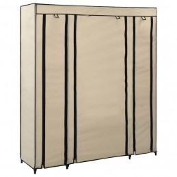 Acquista Armadio con Scomparti e Aste Crema 150x45x176 cm in Tessuto con riferimento GHV-282435 della ditta GARDENHOME