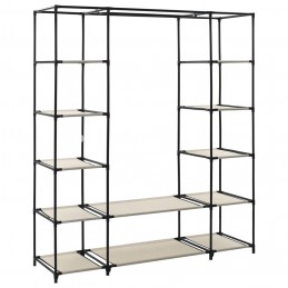 Acquista Armadio con Scomparti e Aste Crema 150x45x176 cm in Tessuto con riferimento GHV-282435 della ditta GARDENHOME