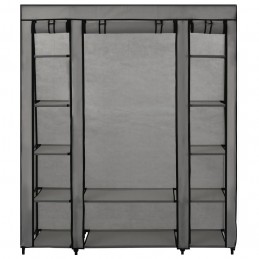 Acquista Armadio con Scomparti e Aste Grigio 150x45x176 cm in Tessuto con riferimento GHV-282436 della ditta GARDENHOME