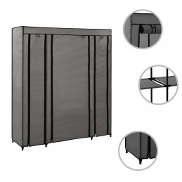 Acquista Armadio con Scomparti e Aste Grigio 150x45x176 cm in Tessuto con riferimento GHV-282436 della ditta GARDENHOME