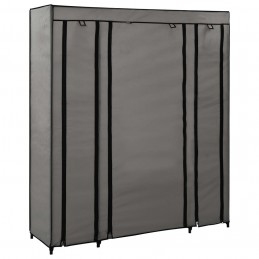 Acquista Armadio con Scomparti e Aste Grigio 150x45x176 cm in Tessuto con riferimento GHV-282436 della ditta GARDENHOME