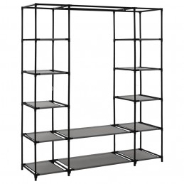 Acquista Armadio con Scomparti e Aste Grigio 150x45x176 cm in Tessuto con riferimento GHV-282436 della ditta GARDENHOME